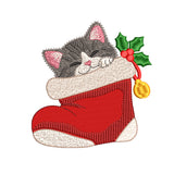 Cute Christmas Cat Embroidery Designs For Machine - SG27102602