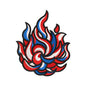 Patriotic Flame Abstract Embroidery Design - SG280404