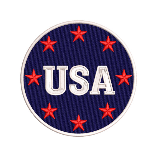USA Stars Patriotic Patch Embroidery Design - SG280407