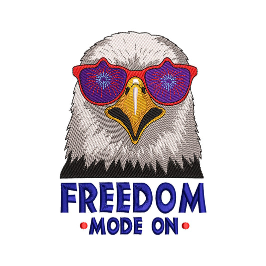 Freedom Mode On Patriotic Eagle Embroidery Design - SG280408