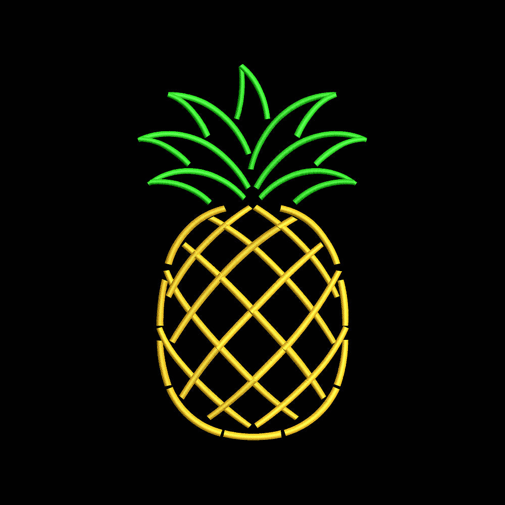 Pineapple Embroidery Design Summer Tropical Fruit - SG29052602