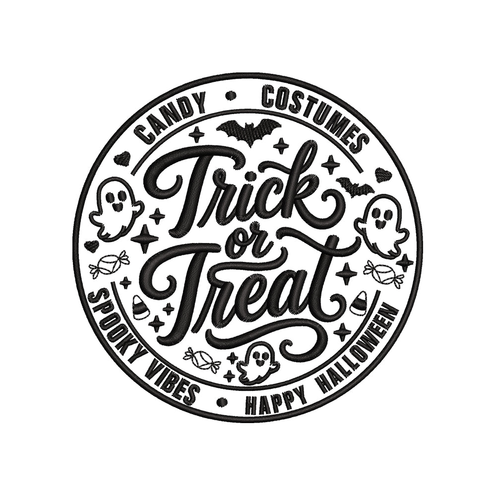 Halloween Trick Or Treat Embroidery Design - SG29072602