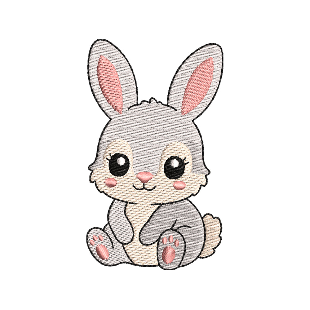 Mini Cute Bunny Embroidery Design - Small Animal Motif SG31072700
