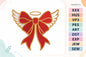 Christmas Angel Bow Machine Embroidery Designs - SG29092602