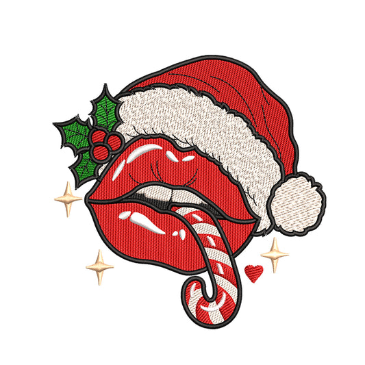 Christmas Santa Hat & Candy Cane Machine Embroidery Design - SG29092603