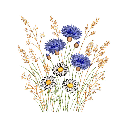 Wildflower Meadow Embroidery Design - SG300308