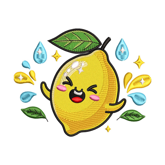 Kawaii Lemon Embroidery Design - SG30050101