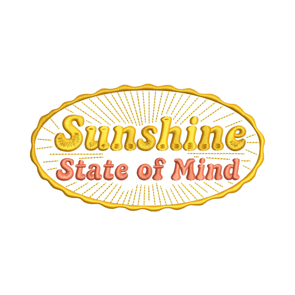 Sunshine State of Mind Retro Embroidery Design - SG30050105