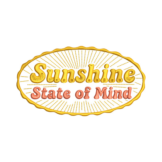 Sunshine State of Mind Retro Embroidery Design - SG30050105