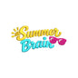 Summer Brain Embroidery Design | Funny Summer Quote Beach Vacation Shirt Design - SG30062607