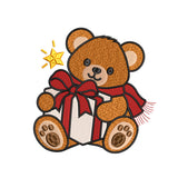 Christmas Teddy Bear with Gift Embroidery Design - SG30092602