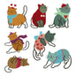 Cats machine embroidery animal bundle