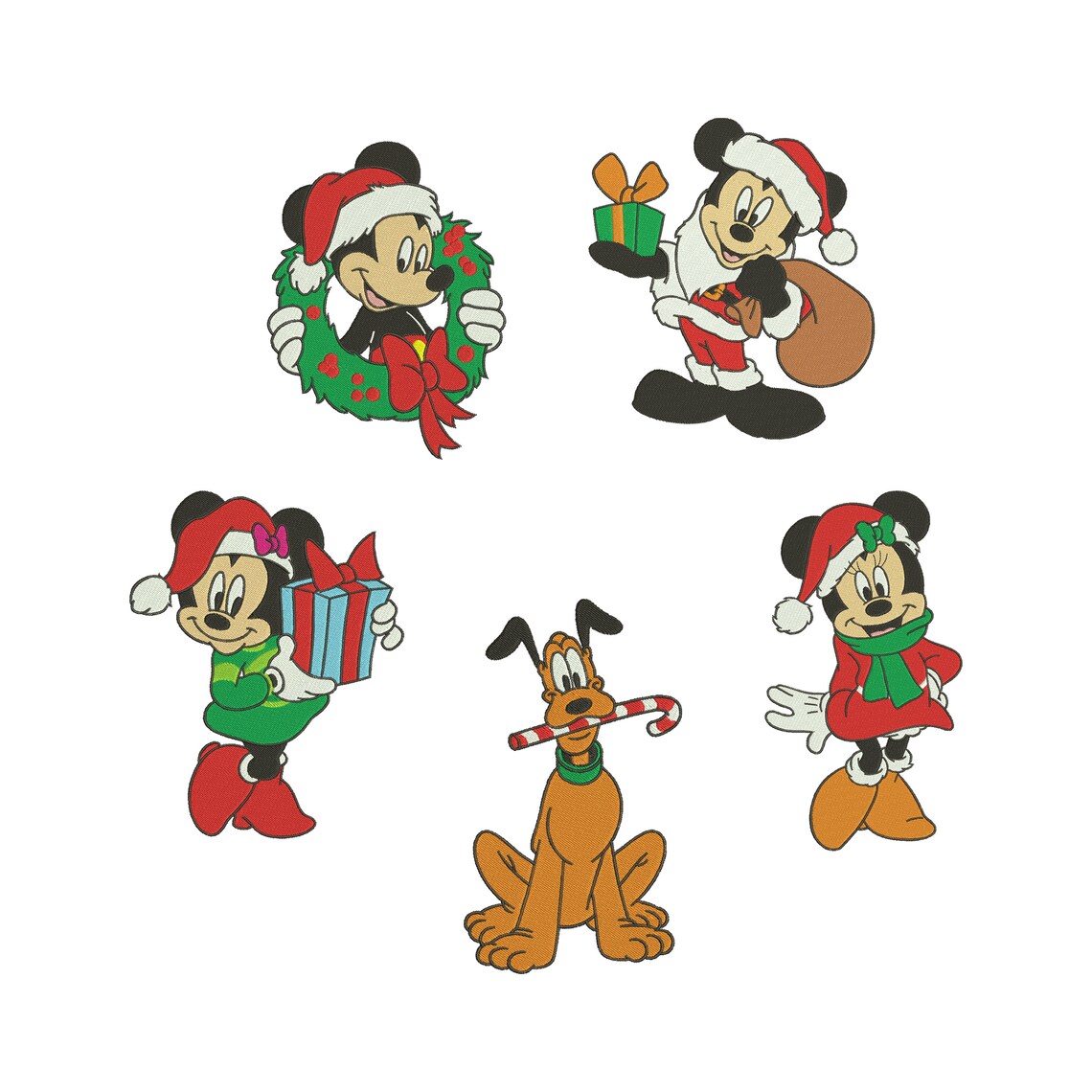 Christmas embroidery bundle mouse and friends