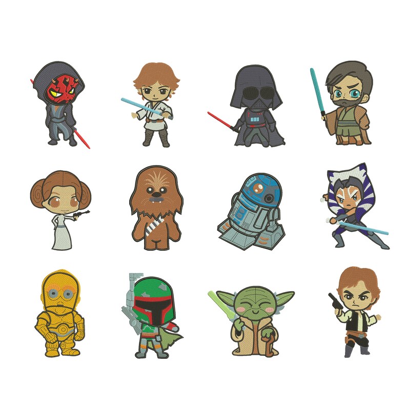 Star Characters embroidery bundle