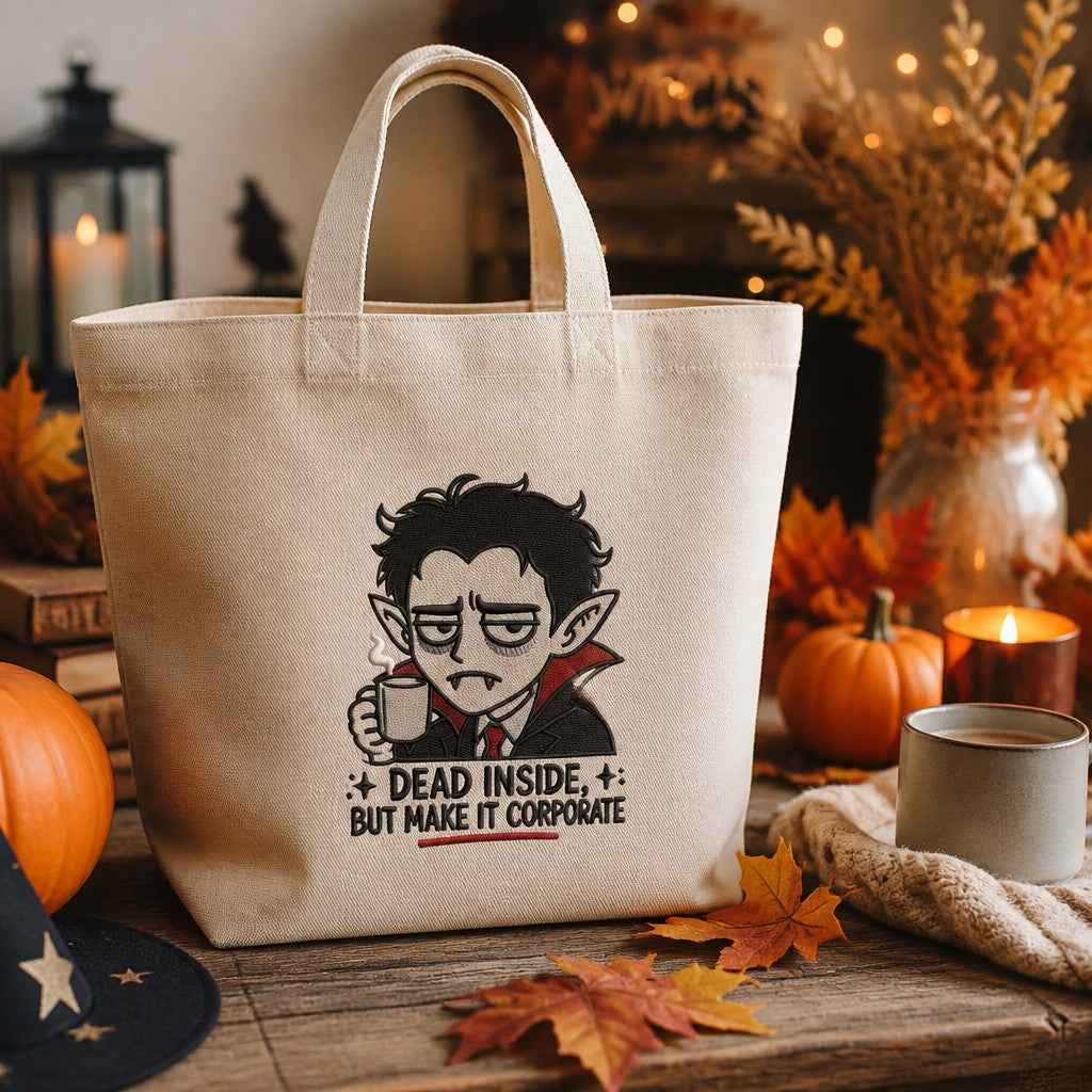 Dead Inside Corporate Vampire Halloween Embroidery Design - SG23072602